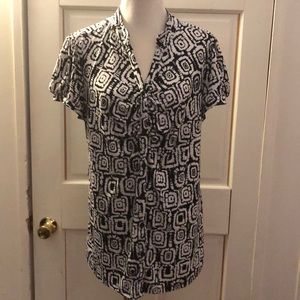 Women’s 18/20 Lane Bryant Black White Blouse